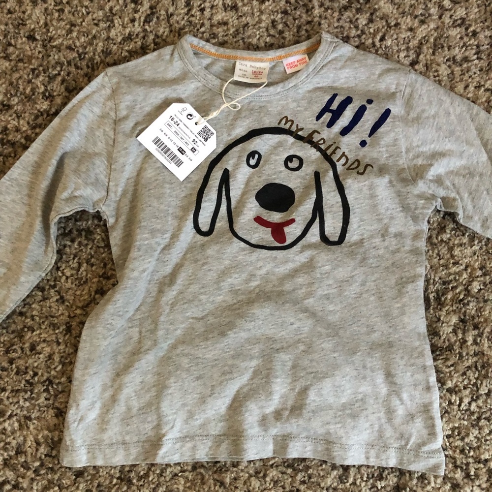 Zara kids baby boy long-sleeve t-shirt.